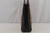 Auth Christian Dior Unborn Calf Leather Leopard Pattern Hand Bag Brown CD 7644J