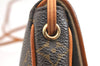 Auth Louis Vuitton Monogram Mini Lin Pochette Cancun Shoulder Pouch Brown 7644K