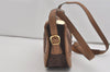 Authentic GUCCI Web Sherry Line Micro GG Shoulder Bag Canvas Leather Brown 7645I