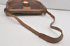 Authentic GUCCI Web Sherry Line Micro GG Shoulder Bag Canvas Leather Brown 7645I