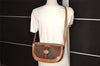 Authentic GUCCI Web Sherry Line Micro GG Shoulder Bag Canvas Leather Brown 7645I