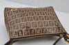 Authentic FENDI Vintage Zucchino Shoulder Hand Bag Purse PVC Leather Brown 7648J