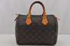 Authentic Louis Vuitton Monogram Speedy 25 Boston Hand Bag M41528 LV 7651J