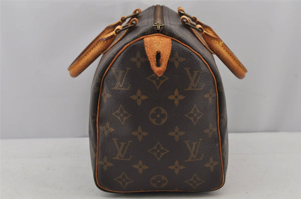 Authentic Louis Vuitton Monogram Speedy 25 Boston Hand Bag M41528 LV 7651J