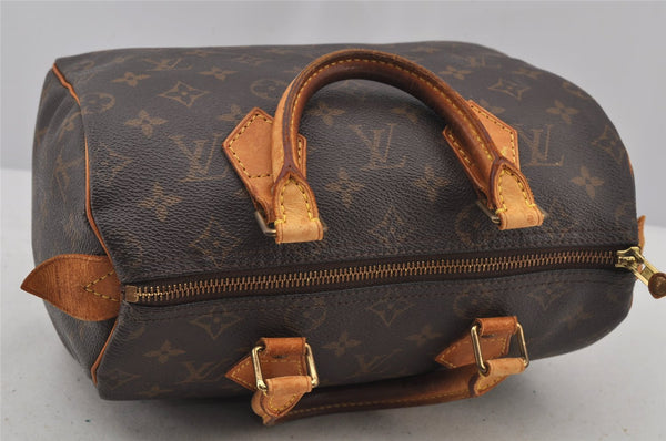 Authentic Louis Vuitton Monogram Speedy 25 Boston Hand Bag M41528 LV 7651J