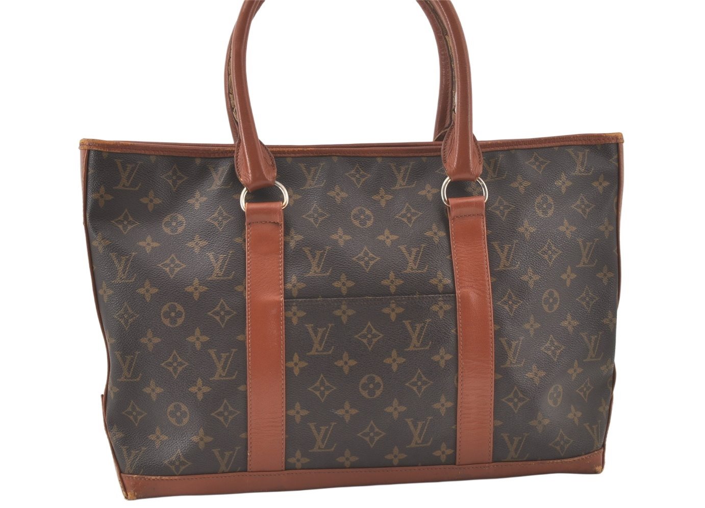 Auth Louis Vuitton Monogram Sac Weekend PM Vintage Tote Hand Bag M42425 LV 7651K