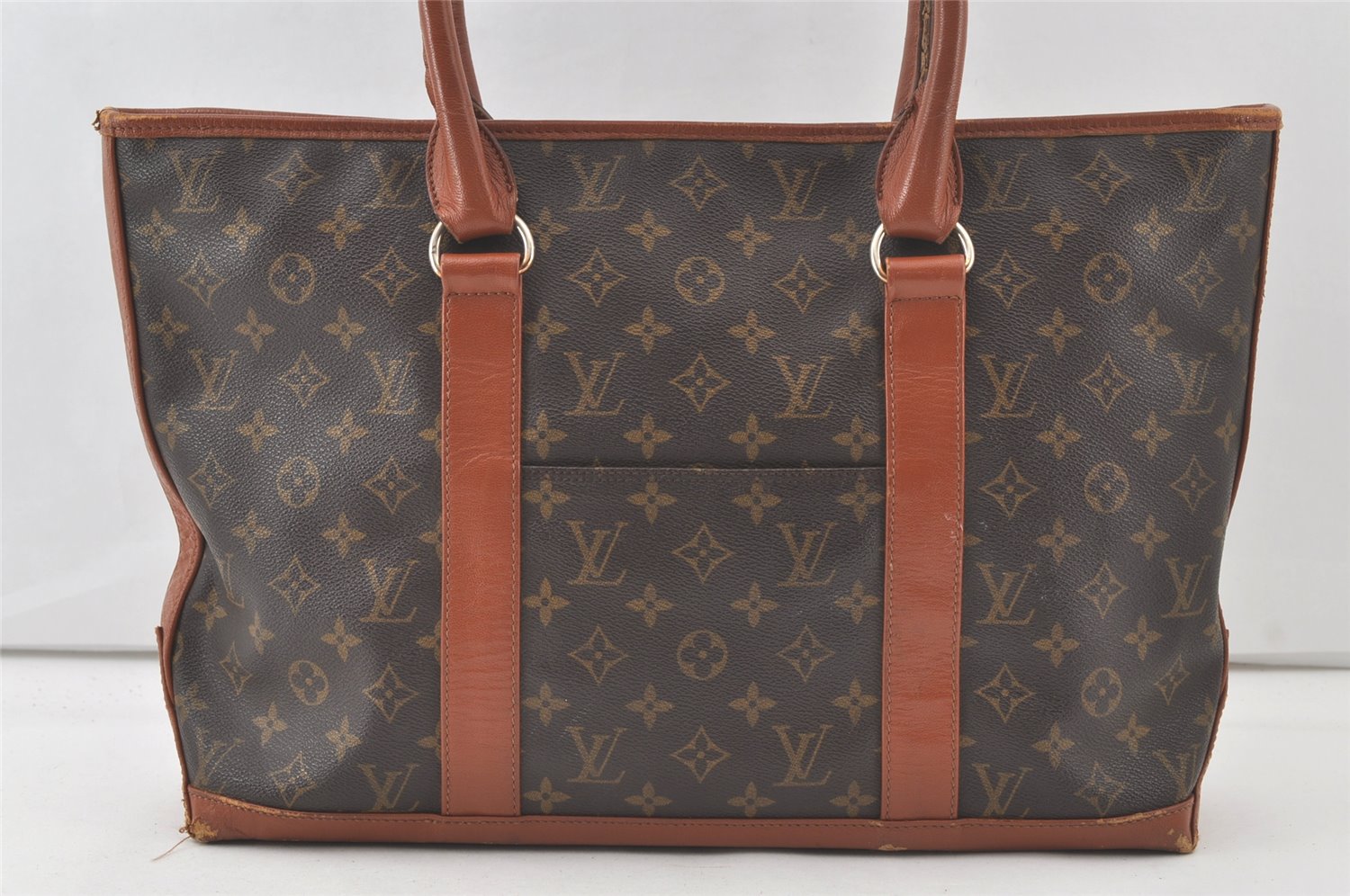 Auth Louis Vuitton Monogram Sac Weekend PM Vintage Tote Hand Bag M42425 LV 7651K