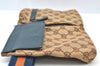 Authentic GUCCI Sherry Line Waist Body Bag GG Canvas Leather 28566 Brown 7653H