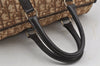 Authentic Christian Dior Trotter Hand Boston Bag Canvas Leather Brown 7653I