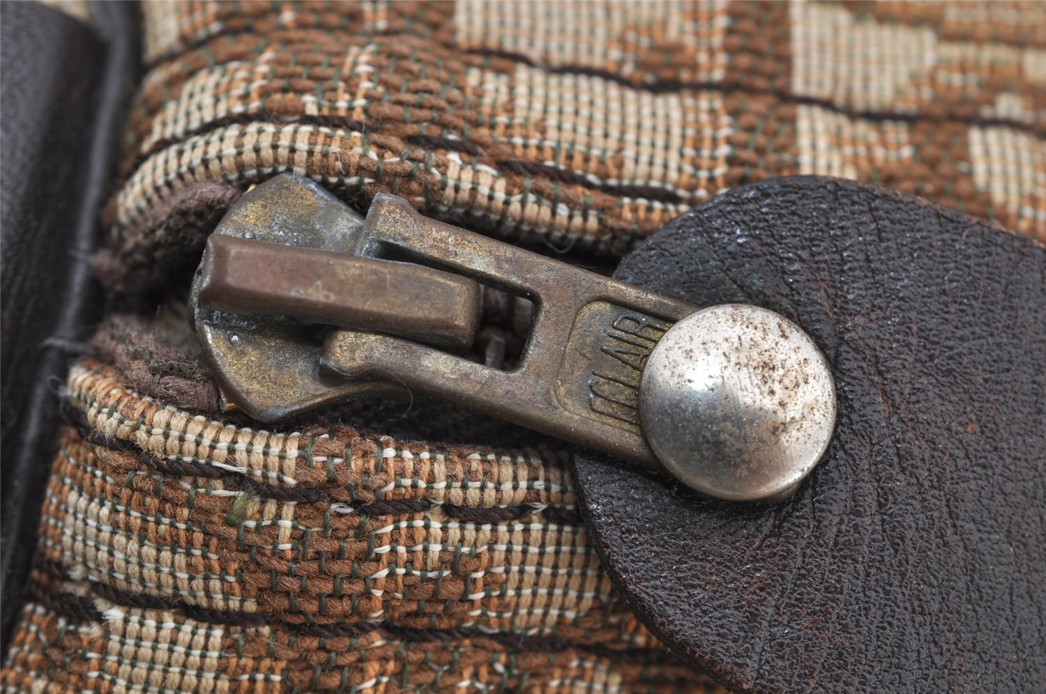 Authentic Christian Dior Trotter Hand Boston Bag Canvas Leather Brown 7653I