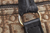 Authentic Christian Dior Trotter Hand Boston Bag Canvas Leather Brown 7653I