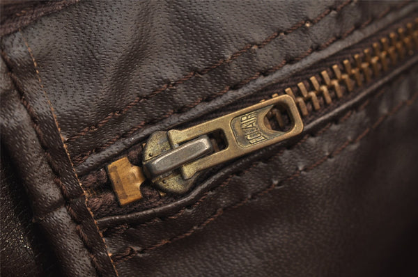 Authentic Christian Dior Trotter Hand Boston Bag Canvas Leather Brown 7653I