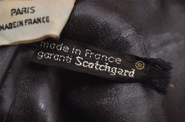 Authentic Christian Dior Trotter Hand Boston Bag Canvas Leather Brown 7653I