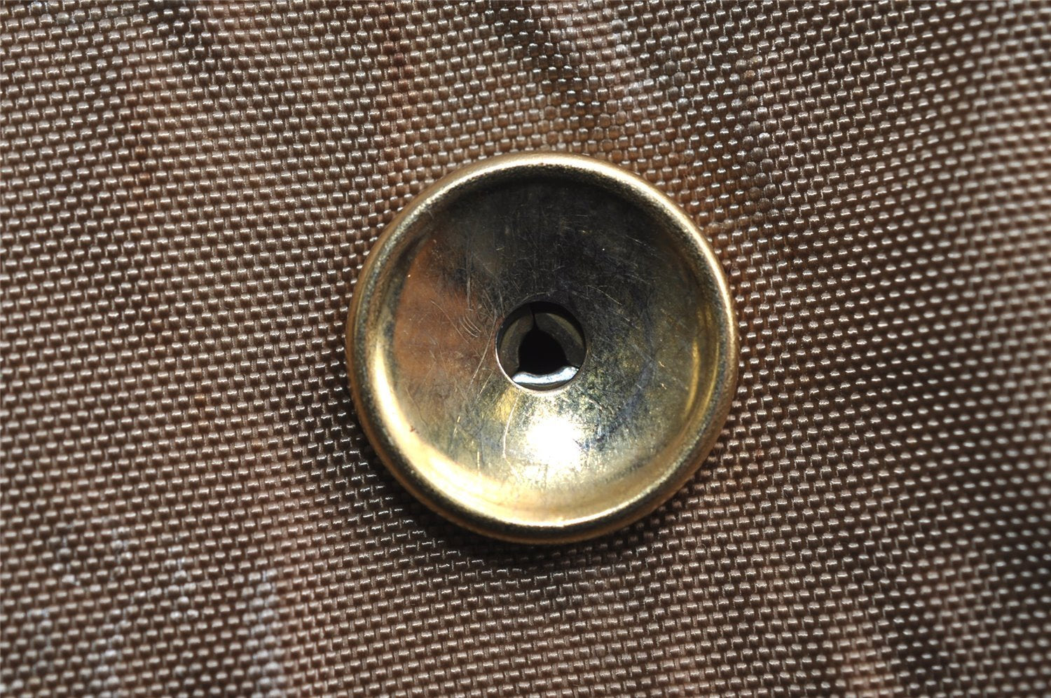 Authentic Christian Dior Chain Shoulder Hand Bag Purse Nylon Leather Beige 7654I