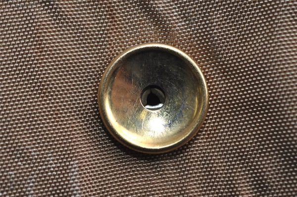 Authentic Christian Dior Chain Shoulder Hand Bag Purse Nylon Leather Beige 7654I