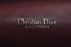 Authentic Christian Dior Chain Shoulder Hand Bag Purse Nylon Leather Beige 7654I