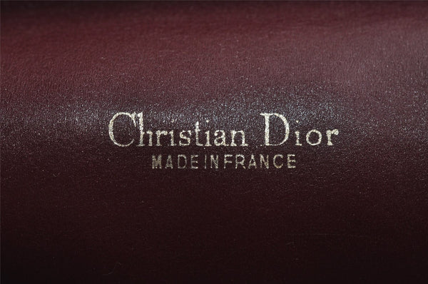 Authentic Christian Dior Chain Shoulder Hand Bag Purse Nylon Leather Beige 7654I