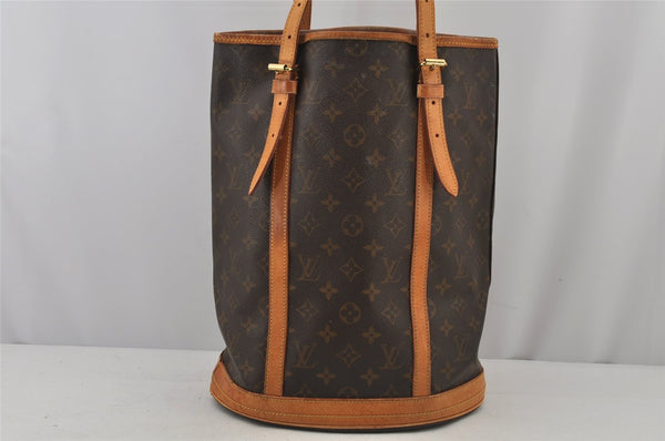 Authentic Louis Vuitton Monogram Bucket GM Shoulder Tote Bag M42236 Junk 7655J