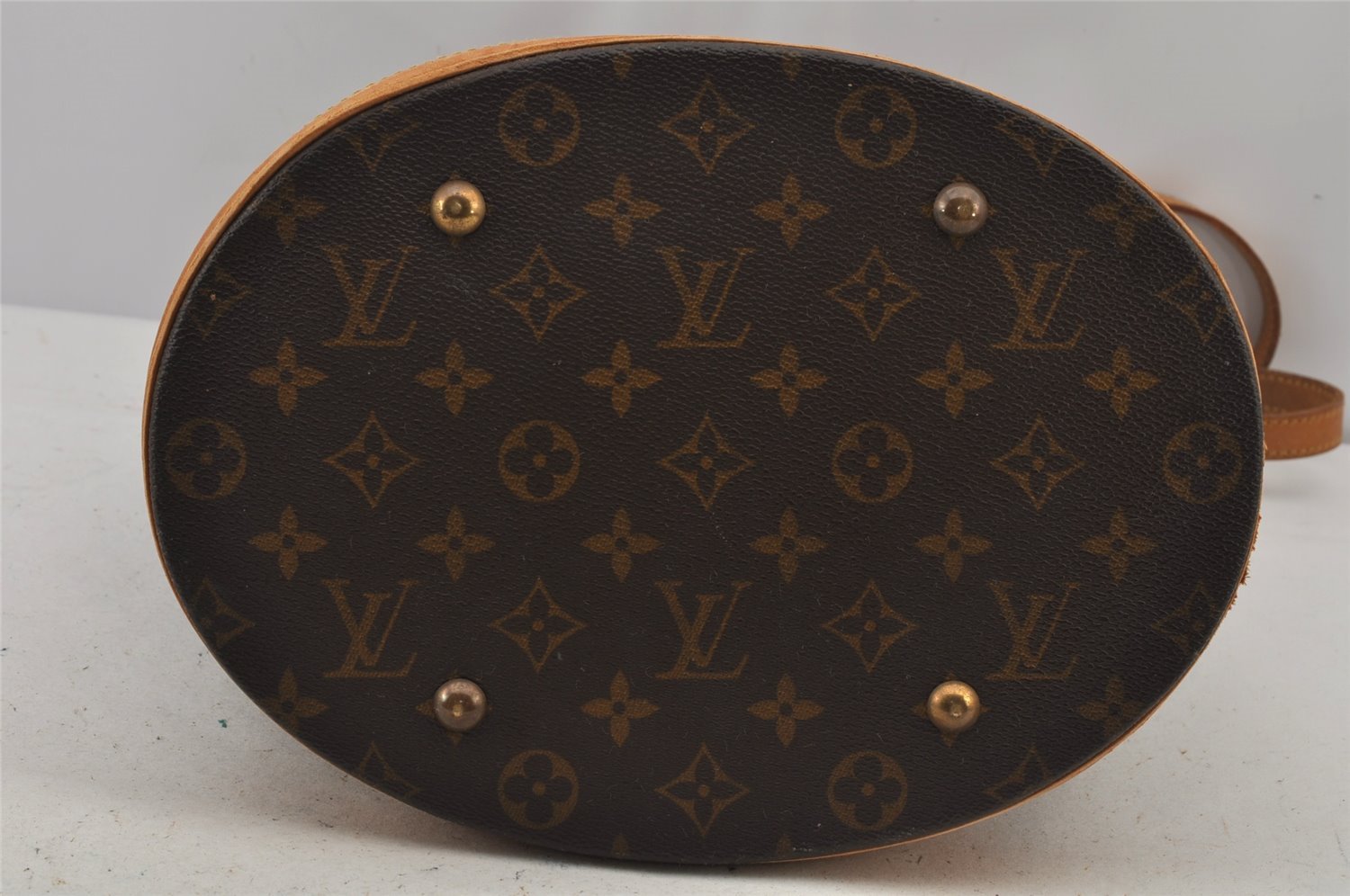 Authentic Louis Vuitton Monogram Bucket GM Shoulder Tote Bag M42236 Junk 7655J