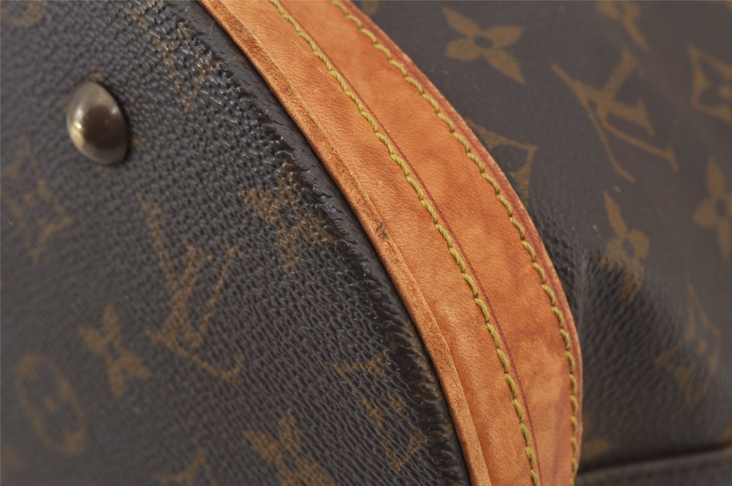 Authentic Louis Vuitton Monogram Bucket GM Shoulder Tote Bag M42236 Junk 7655J