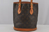 Authentic Louis Vuitton Monogram Bucket PM Shoulder Tote Bag M42238 Junk 7658J