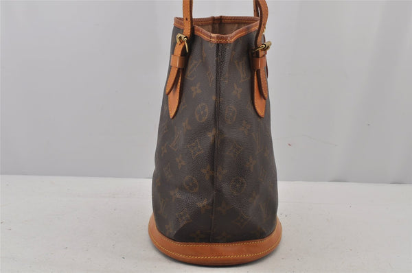 Authentic Louis Vuitton Monogram Bucket PM Shoulder Tote Bag M42238 Junk 7658J