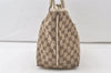 Authentic GUCCI New Britt Shoulder Tote Bag GG Canvas Leather 169946 Brown 7659K