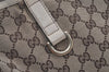 Authentic GUCCI New Britt Shoulder Tote Bag GG Canvas Leather 169946 Brown 7659K