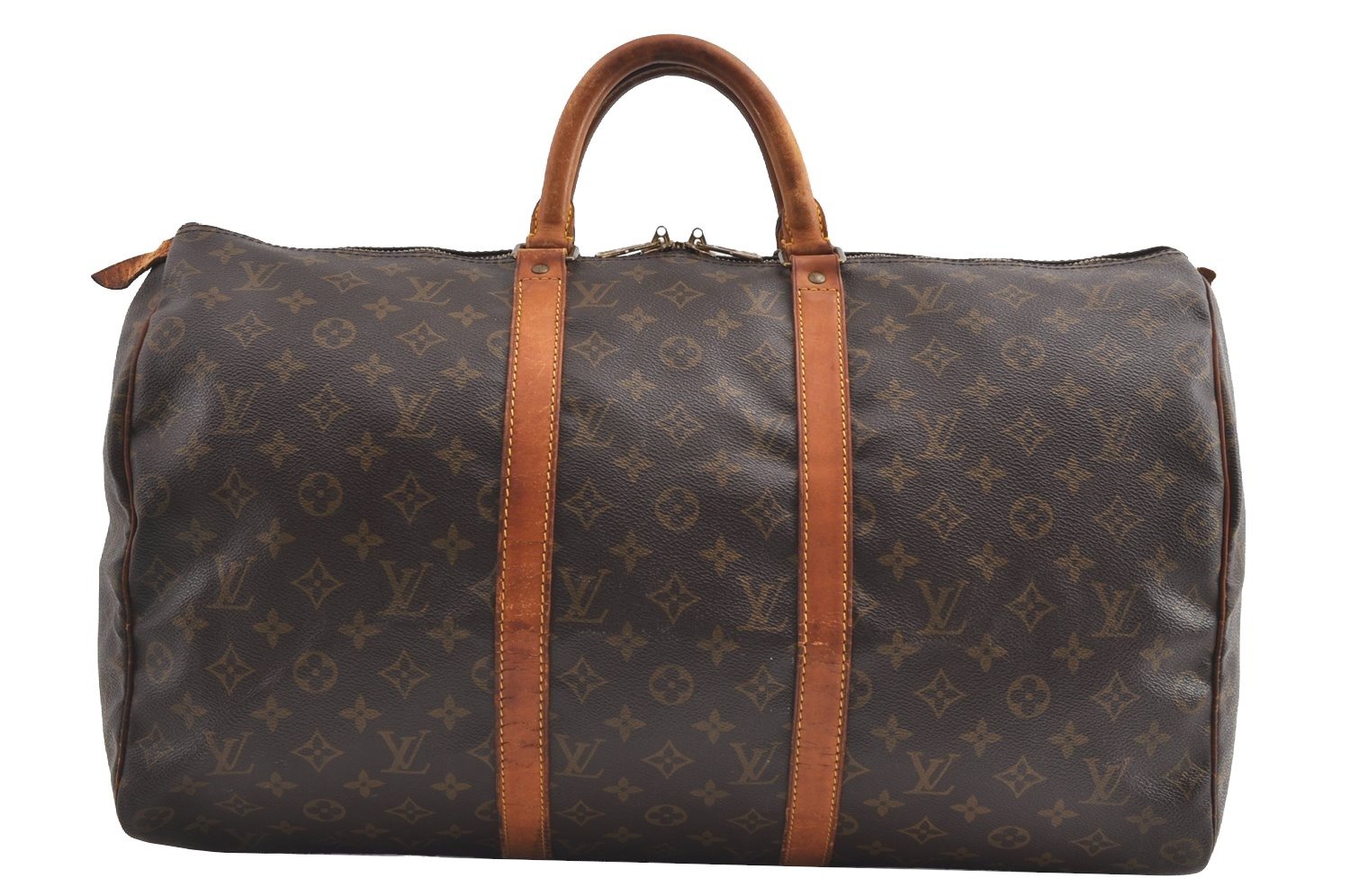 Authentic Louis Vuitton Monogram Keepall 50 Travel Boston Bag M41426 LV 7660J