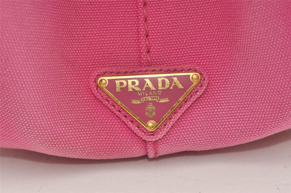 Authentic PRADA Canapa M Canvas Tote Hand Bag BN1877 Pink 7663J