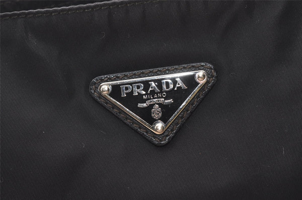 Authentic PRADA Nylon Tessuto Leather Shoulder Cross Body Bag Purse Black 7664J