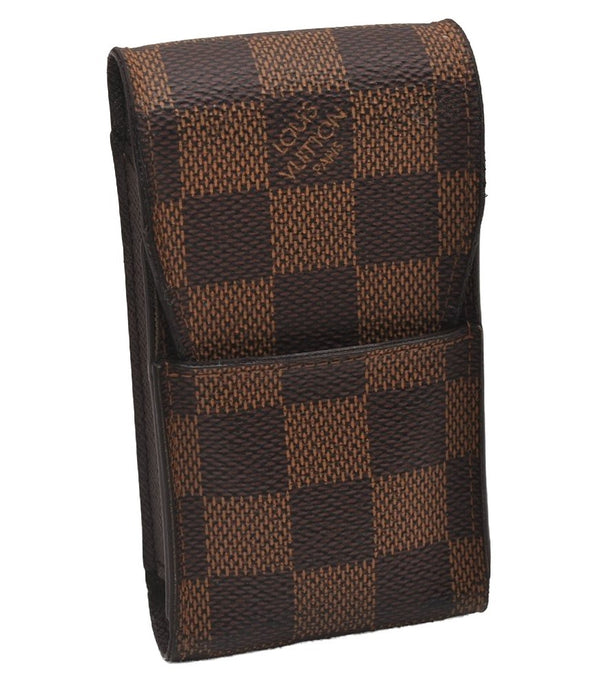 Authentic Louis Vuitton Damier Etui Cigarette Case N63024 LV 7665I