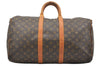 Authentic Louis Vuitton Monogram Keepall Bandouliere 45 M41418 Boston Bag 7665K