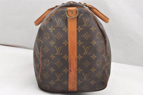 Authentic Louis Vuitton Monogram Keepall Bandouliere 45 M41418 Boston Bag 7665K