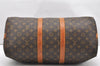 Authentic Louis Vuitton Monogram Keepall Bandouliere 45 M41418 Boston Bag 7665K