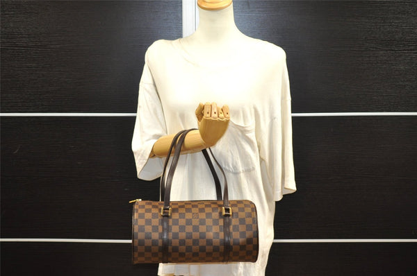 Authentic Louis Vuitton Damier Papillon 30 Hand Bag Purse N51303 LV 7667I