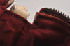 Authentic Christian Dior Trotter Saddle Shoulder Bag PVC Enamel Bordeaux 7668J
