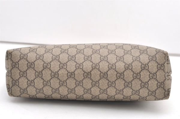 Authentic GUCCI Vintage Shoulder Tote Bag GG PVC Enamel 211138 Brown Pink 7669J