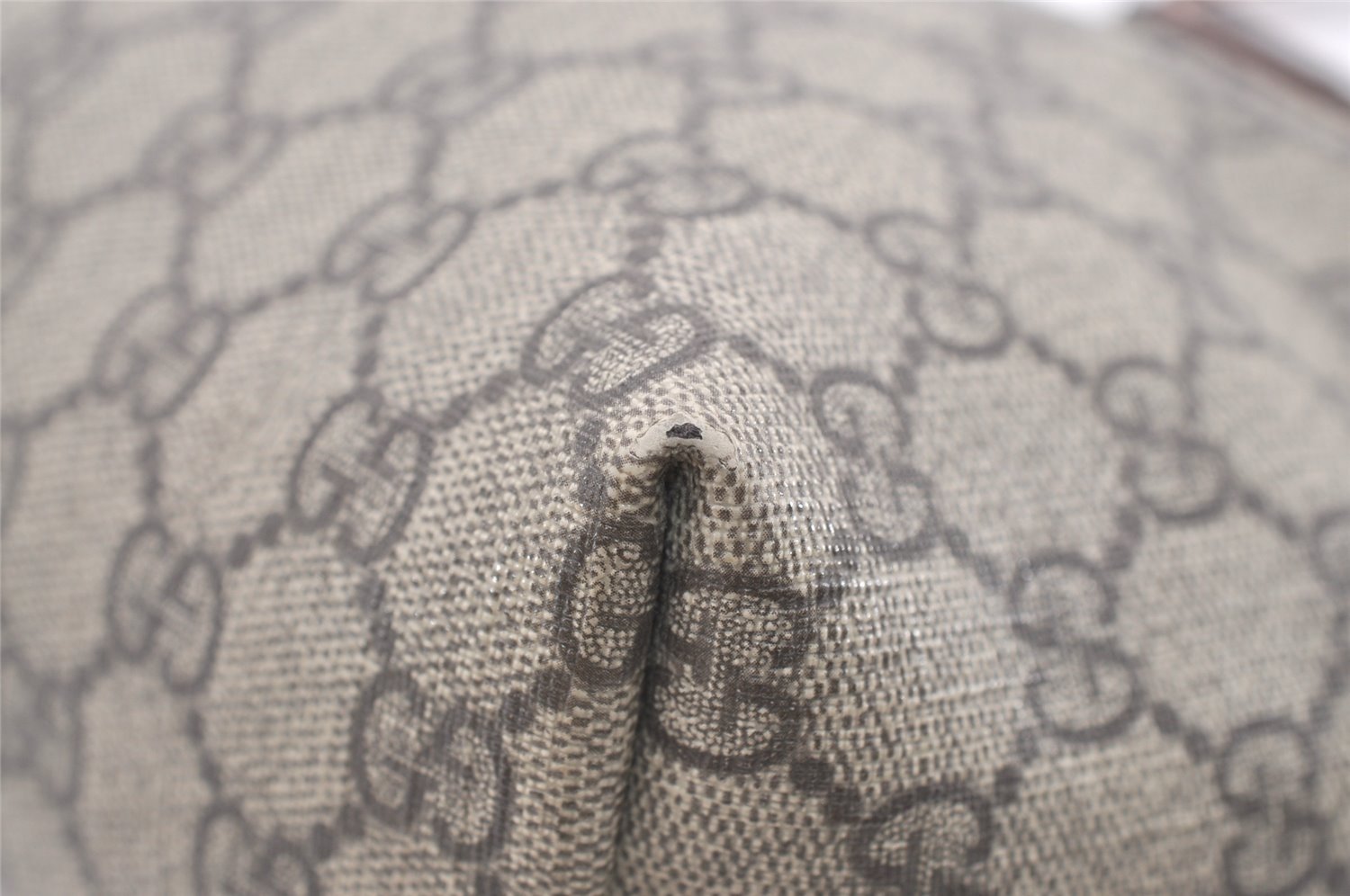 Authentic GUCCI Vintage Shoulder Tote Bag GG PVC Enamel 211138 Brown Pink 7669J