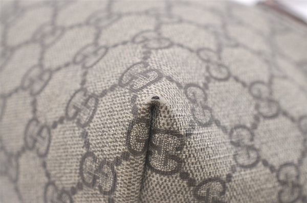 Authentic GUCCI Vintage Shoulder Tote Bag GG PVC Enamel 211138 Brown Pink 7669J