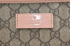 Authentic GUCCI Vintage Shoulder Tote Bag GG PVC Enamel 211138 Brown Pink 7669J