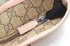 Authentic GUCCI Vintage Shoulder Tote Bag GG PVC Enamel 211138 Brown Pink 7669J