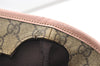 Authentic GUCCI Vintage Shoulder Tote Bag GG PVC Enamel 211138 Brown Pink 7669J