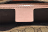 Authentic GUCCI Vintage Shoulder Tote Bag GG PVC Enamel 211138 Brown Pink 7669J