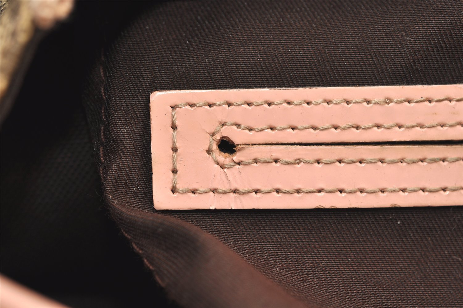 Authentic GUCCI Vintage Shoulder Tote Bag GG PVC Enamel 211138 Brown Pink 7669J