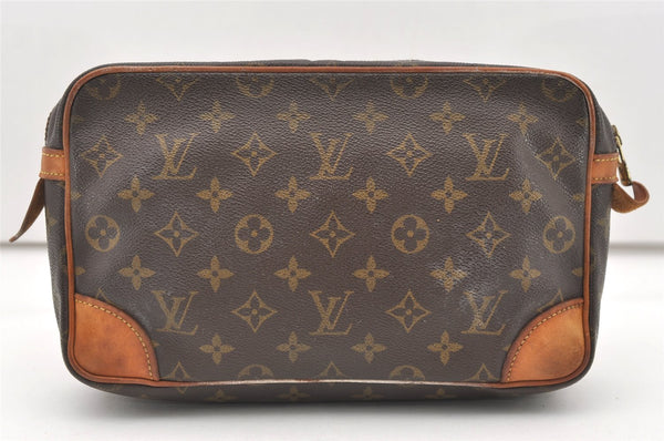 Authentic Louis Vuitton Monogram Compiegne 28 Clutch Hand Bag M51845 LV 7670J