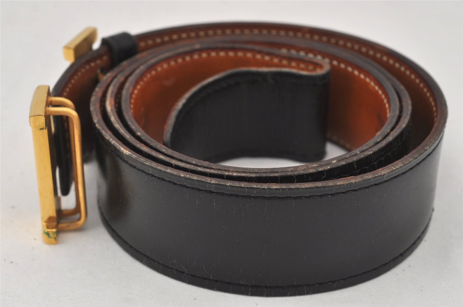 Authentic HERMES Constance Leather Reversible Belt 85cm 33.5