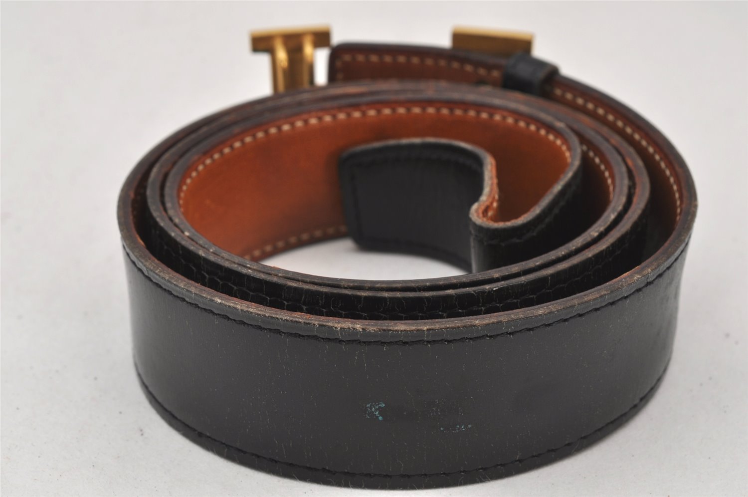 Authentic HERMES Constance Leather Reversible Belt 85cm 33.5