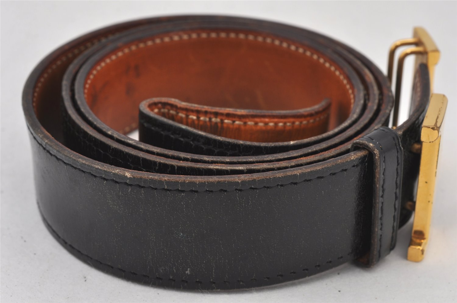 Authentic HERMES Constance Leather Reversible Belt 85cm 33.5