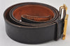 Authentic HERMES Constance Leather Reversible Belt 85cm 33.5" Black Brown 7670K